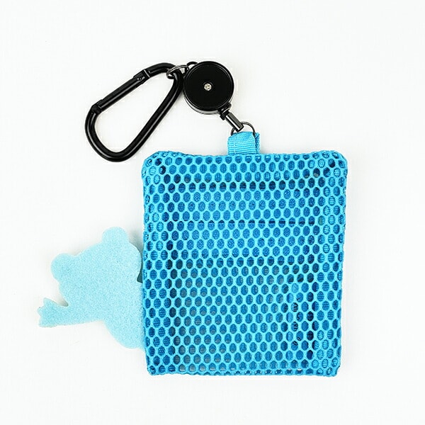 かえるのピクルス そら リール付き メッシュポーチ