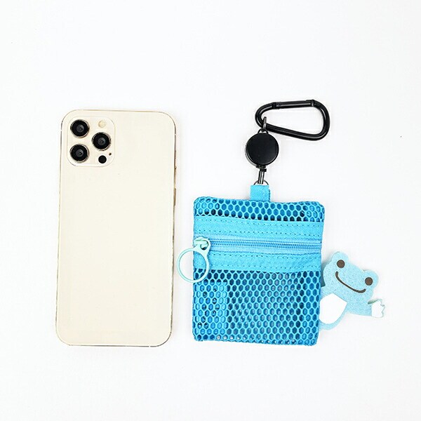 かえるのピクルス そら リール付き メッシュポーチ