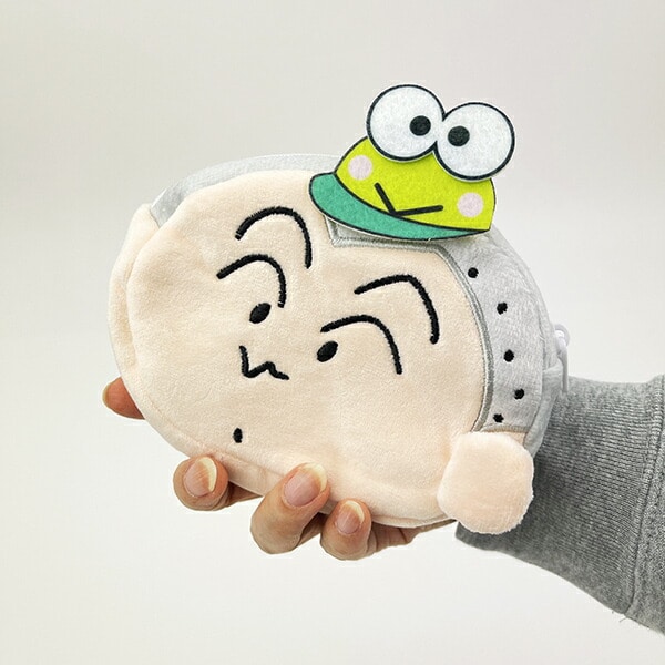 クレヨンしんちゃん×サンリオキャラクターズ マサオくん×けろけろけろっぴ リバーシブルポーチ  Sanrio
