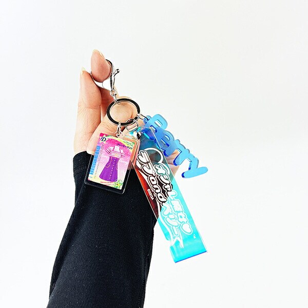 オシャレ魔女 ラブ and ベリー ベリー アクリルチャーム付きオーロラテープキーホルダー ラブベリー