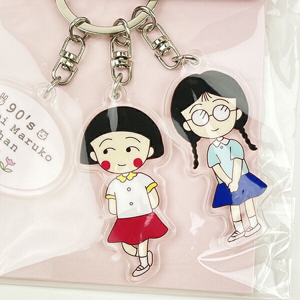 ちびまる子ちゃん まる子とたまちゃん  3連チャームキーホルダー 90's Chibi Maruko Chan
