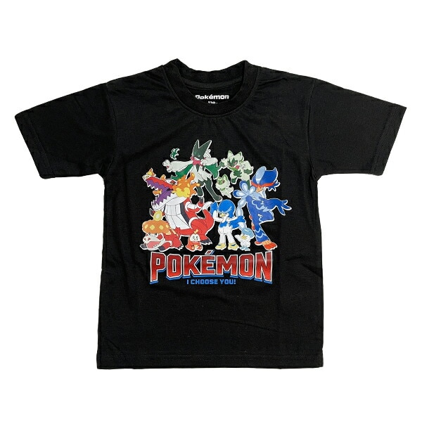 ポケットモンスター Tシャツ(120cm) 御三家集合 ブラック キッズ ポケモン アパレル