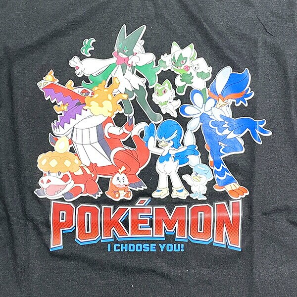 ポケットモンスター Tシャツ(130cm) 御三家集合 ブラック キッズ ポケモン アパレル