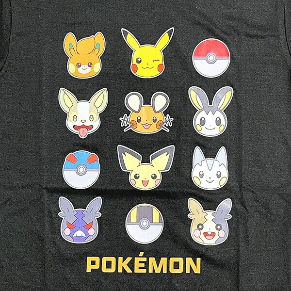 ポケットモンスター Tシャツ(120cm) でんきタイプ ブラック キッズ ポケモン アパレル