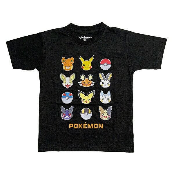 ポケットモンスター Tシャツ(130cm) でんきタイプ ブラック キッズ ポケモン アパレル
