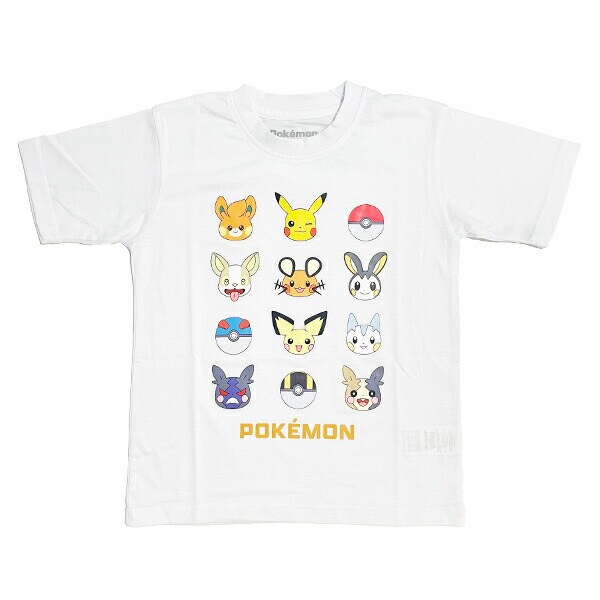 ポケットモンスター Tシャツ(120cm) でんきタイプ ホワイト キッズ ポケモン アパレル