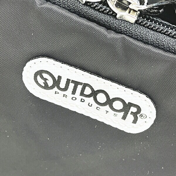 OUTDOOR PRODUCTS ラスターツイル ロゴプリントリュック ブラック アウトドアプロダクツ