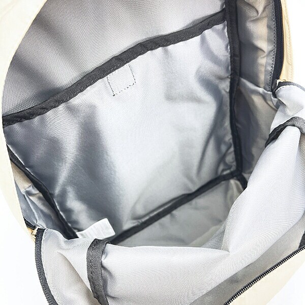 OUTDOOR PRODUCTS ラスターツイル ロゴプリントリュック ベージュ アウトドアプロダクツ