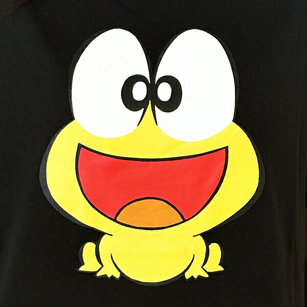 ど根性ガエル ピョン吉ごきげん Tシャツ(ブラック) Lサイズ アパレル