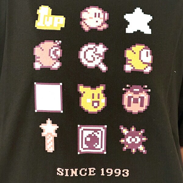 星のカービィ ドットアイコン Tシャツ(ブラック) Mサイズ アパレル 任天堂