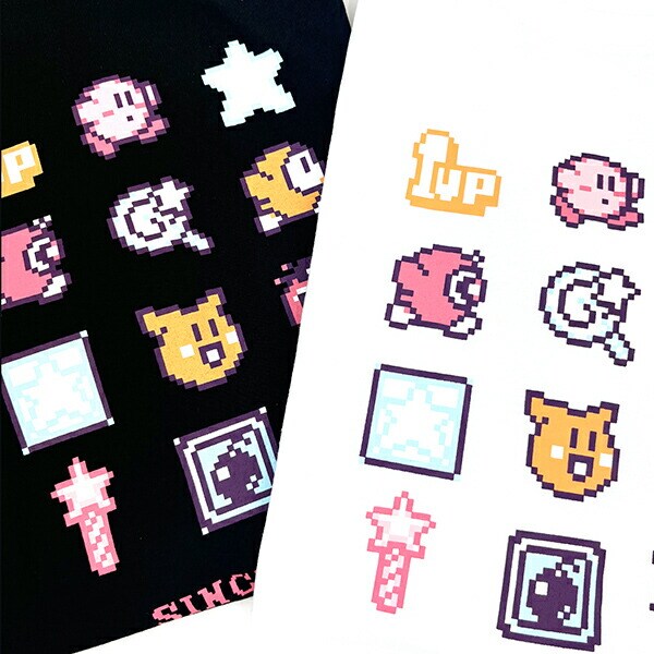 星のカービィ ドットアイコン Tシャツ(ブラック) Mサイズ アパレル 任天堂