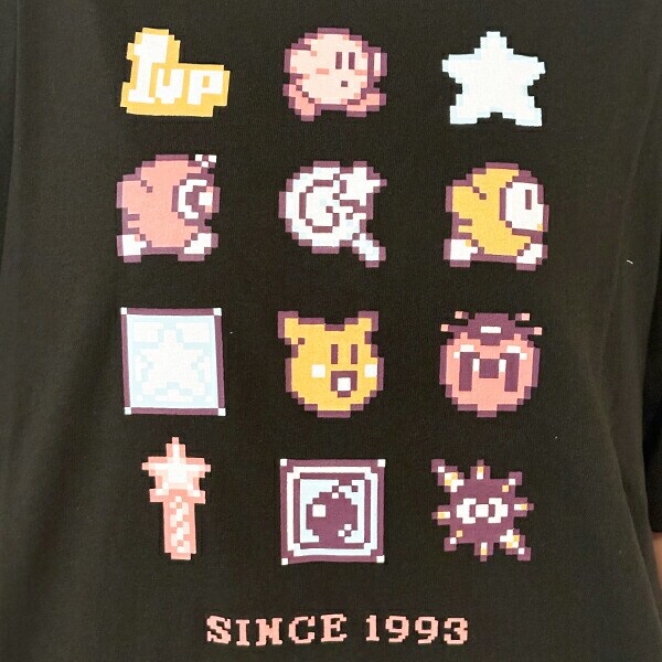 星のカービィ ドットアイコン Tシャツ(ブラック) Lサイズ アパレル 任天堂