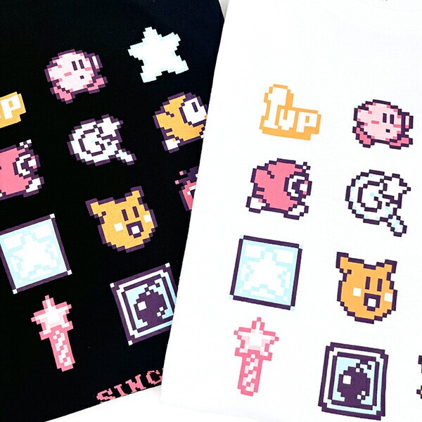 星のカービィ ドットアイコン Tシャツ(ブラック) Lサイズ アパレル 任天堂