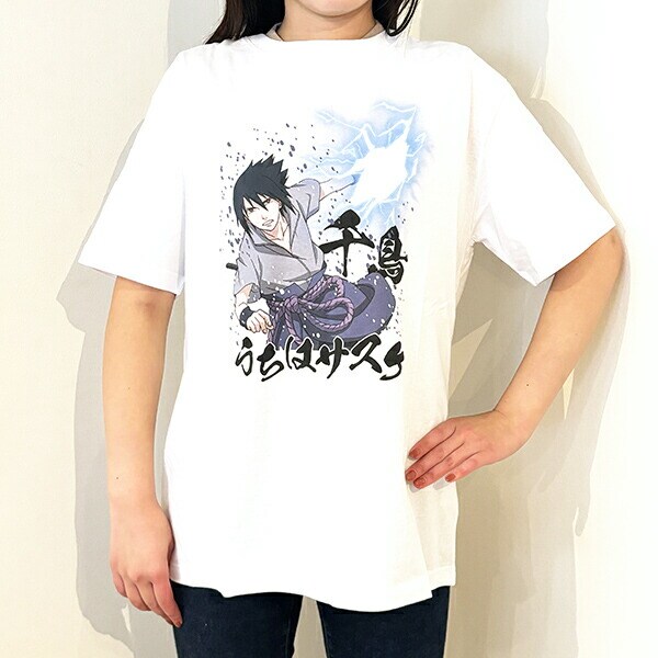 NARUTO(ナルト) うちはサスケ千鳥  Tシャツ(ホワイト) 3Lサイズ アパレル ジャンプ