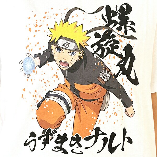 NARUTO(ナルト) うずまきナルト螺旋丸  Tシャツ(ホワイト) LLサイズ アパレル ジャンプ