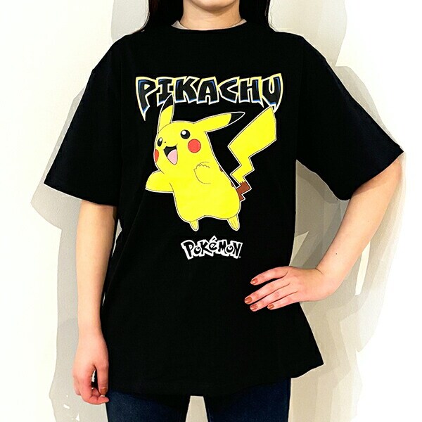 ポケットモンスター ピカチュウ ブラック Tシャツ LLサイズ アパレル ポケモン