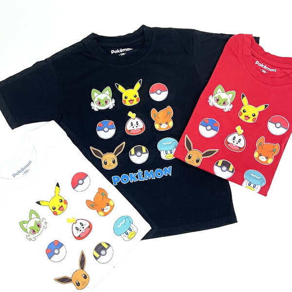 ポケットモンスター キッズ パルデアフェイス Tシャツ(ブラック) 100cm アパレル ポケモン