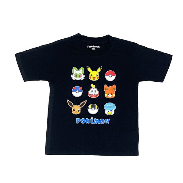 ポケットモンスター キッズ パルデアフェイス Tシャツ(ブラック) 110cm アパレル ポケモン