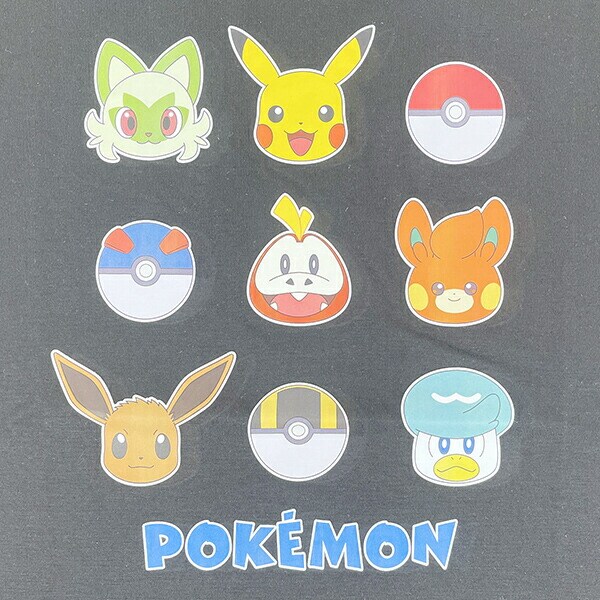 ポケットモンスター キッズ パルデアフェイス Tシャツ(ブラック) 110cm アパレル ポケモン