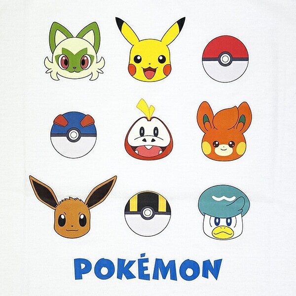 ポケットモンスター キッズ パルデアフェイス Tシャツ(ホワイト) 140cm アパレル ポケモン