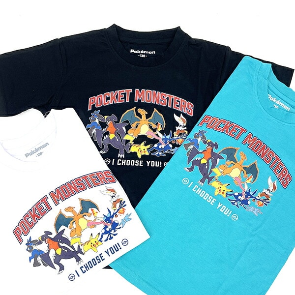 ポケットモンスター キッズ カジュアルロゴ Tシャツ(ターコイズ) 100cm アパレル ポケモン