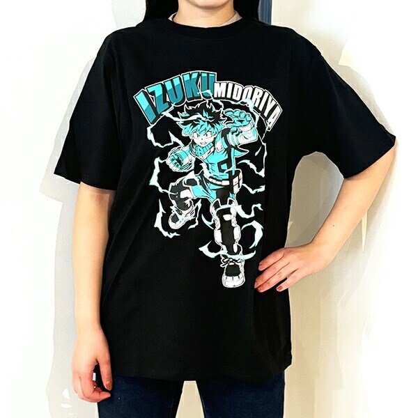 僕のヒーローアカデミア デク Tシャツ(ブラック) Lサイズ アパレル ジャンプ ヒロアカ