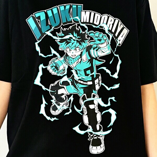 僕のヒーローアカデミア デク Tシャツ(ブラック) Lサイズ アパレル ジャンプ ヒロアカ