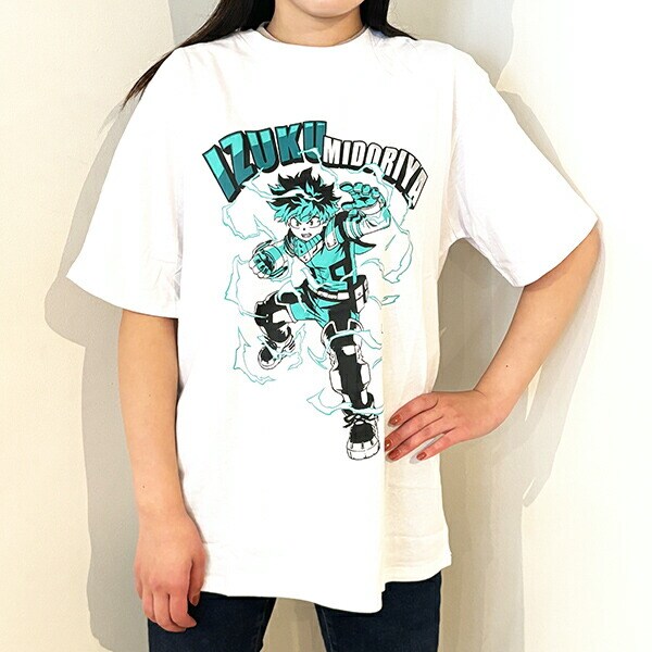 僕のヒーローアカデミア デク Tシャツ(ホワイト) Lサイズ アパレル ジャンプ ヒロアカ