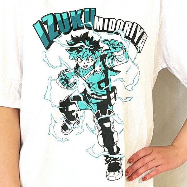 僕のヒーローアカデミア デク Tシャツ(ホワイト) Lサイズ アパレル ジャンプ ヒロアカ
