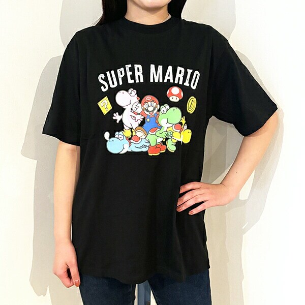 スーパーマリオ マリオカート カラフルヨッシー Tシャツ(ブラック) Lサイズ アパレル 任天堂