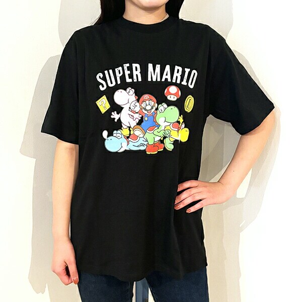 スーパーマリオ マリオカート カラフルヨッシー Tシャツ(ブラック) LLサイズ アパレル 任天堂