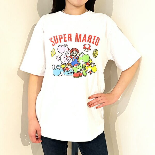 スーパーマリオ マリオカート カラフルヨッシーTシャツ(ホワイト) Lサイズ アパレル 任天堂