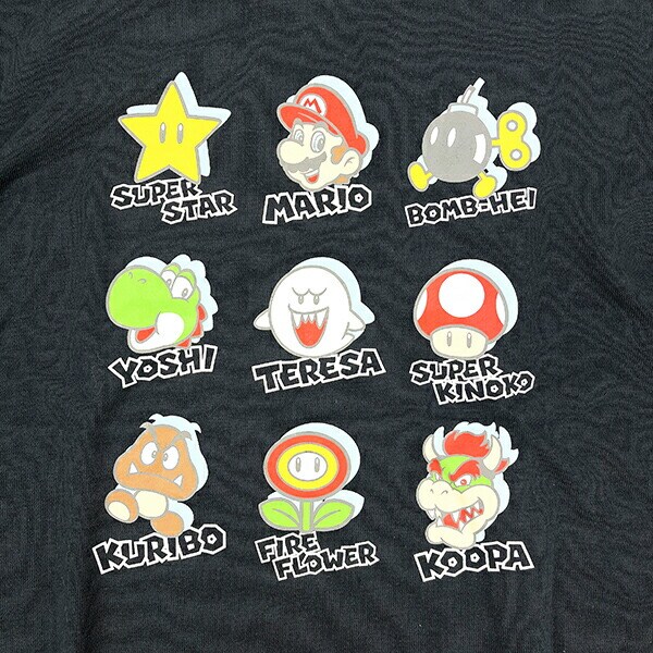 スーパーマリオオールスターズ KIDSトレーナー チャコール 140cm アパレル 任天堂