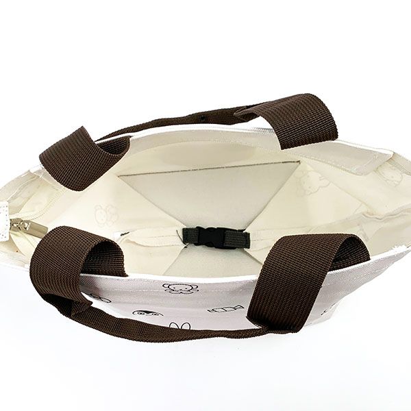 ミッフィー マチデル トートバッグ A4 チラシ 3WAY かばん おでかけ ホワイト