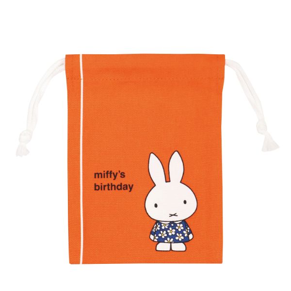 ミッフィー miffy ミニ巾着袋（誕生日） 絵本シリーズ オレンジ Dick Bruna  日本製