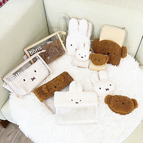 ミッフィー miffy ボアポーチ付きペンケース（ミッフィー） 筆箱 ポーチ 小物入れ
