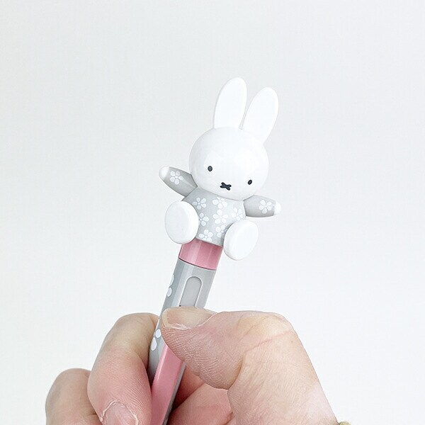 ミッフィー miffy おすわりアクションペン (グレー) ボールペン 文具 日本製