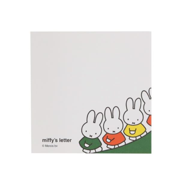 ミッフィー miffy スクエアメモ (おてがみ) 文具 日本製