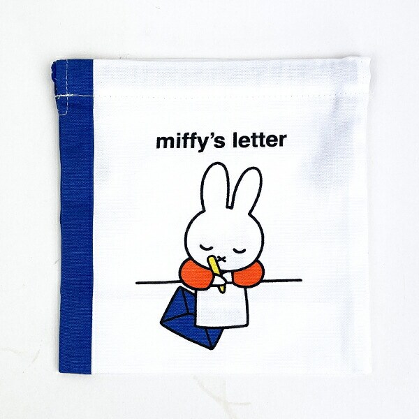 ミッフィー miffy 巾着袋 (おてがみ) ポーチ 日本製