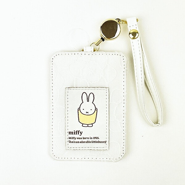 ミッフィー miffy パスケース ホワイト フラワーシリーズ