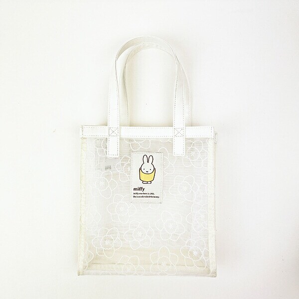 ミッフィー miffy トートバッグ ホワイト フラワーシリーズ