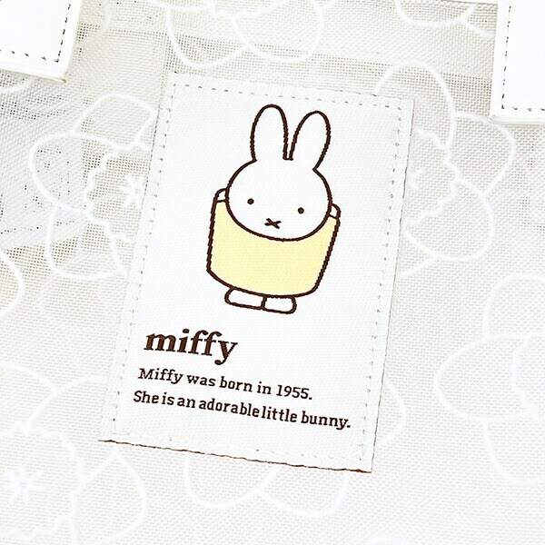 ミッフィー miffy トートバッグ ホワイト フラワーシリーズ