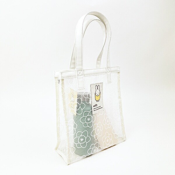 ミッフィー miffy トートバッグ ホワイト フラワーシリーズ