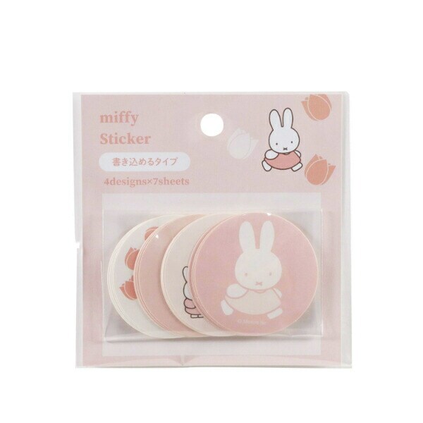 ミッフィー miffy フレークシール ピンク フラワーシリーズ ステッカー 文具 日本製