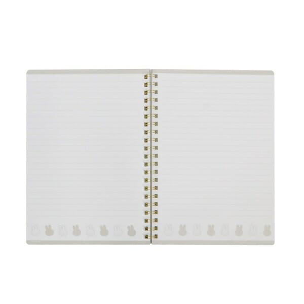 ミッフィー miffy A5リングノート (グレー) 文具 日本製 フェイスシリーズ