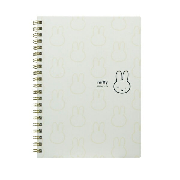 ミッフィー miffy A5リングノート (アイボリー) 文具 日本製 フェイスシリーズ