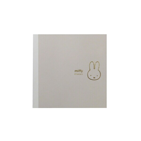 ミッフィー miffy スクエアメモ (グレー) 文具 日本製 フェイスシリーズ