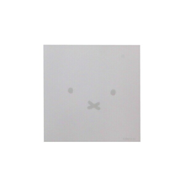 ミッフィー miffy スクエアメモ (グレー) 文具 日本製 フェイスシリーズ