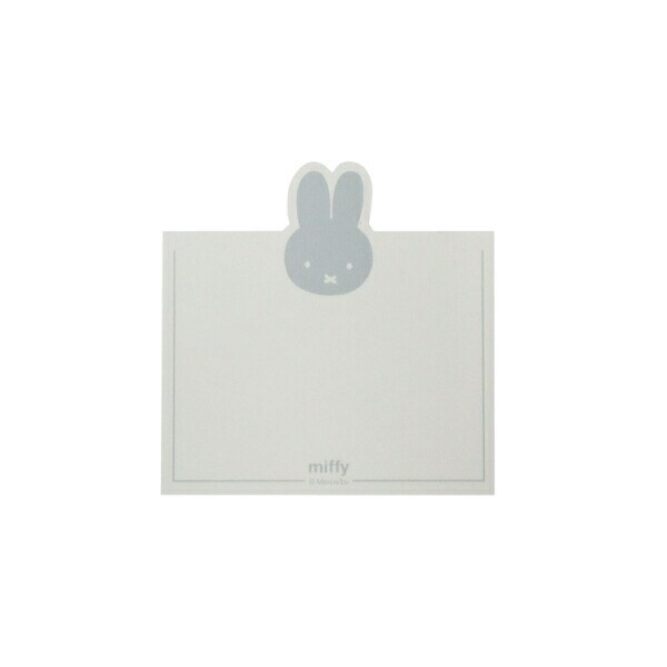 ミッフィー miffy メッセージカード (グレー) 文具 日本製 フェイスシリーズ