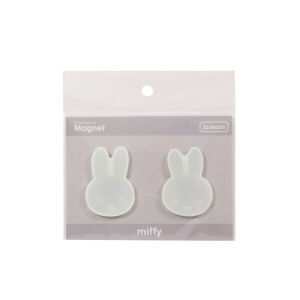 ミッフィー miffy マグネット (グレー) 文具 フェイスシリーズ
